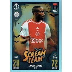 Comprar Cromo Carlos Forbs Scream Team Match Attax 23/24