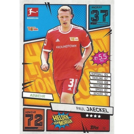 Paul Jaeckel Helden von Morgen 1. Fc Union Berlin 72