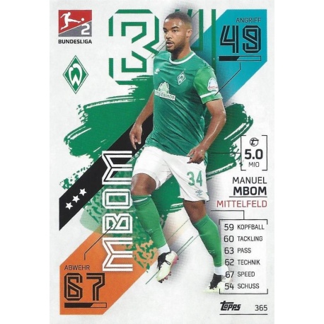 Manuel Mbom 2. Bundesliga Teams Sv Werder Bremen 365