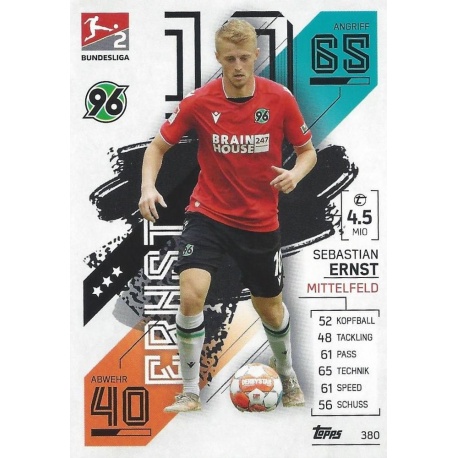 Sebastian Ernst 2. Bundesliga Teams Hannover 96 380