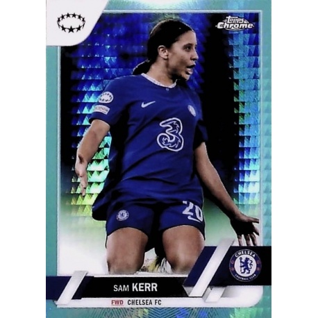 Sam Kerr Aqua Prism Refractor Chelsea 20