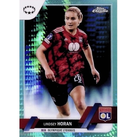 Lindsey Horan Aqua Prism Refractor Olympique Lyonnais 26