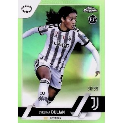 Evelina Duljan 30/99 Neon Green Refractor Juventus 56