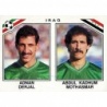 Cromos de Fútbol Adnan Derjal-Abdul Kadhum Mothasmar Irak 1986 Panini World Cup Stickers