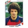 Cromos de Fútbol Albert Rust France Panini Mexico 86