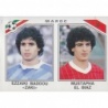 Sale Online Ezzaiki Baddou Zaki - Mustapha El Biaz Morocco Panini Mexico 86 Stickers