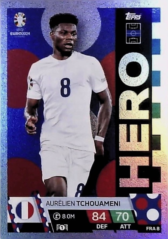 2024 Topps Finest UEFA Tchouameni Auto 2023-24 Topps UEFA