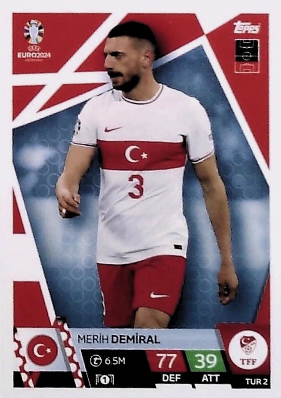 Offer Cards Merih Demiral Turkey Topps Euro 2024 Match Attax