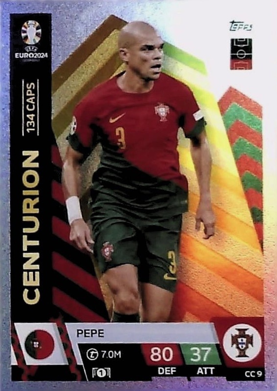 Carte Collection Pepe Portugal – Holo-Foil, Topps EURO 2024, U XI 3