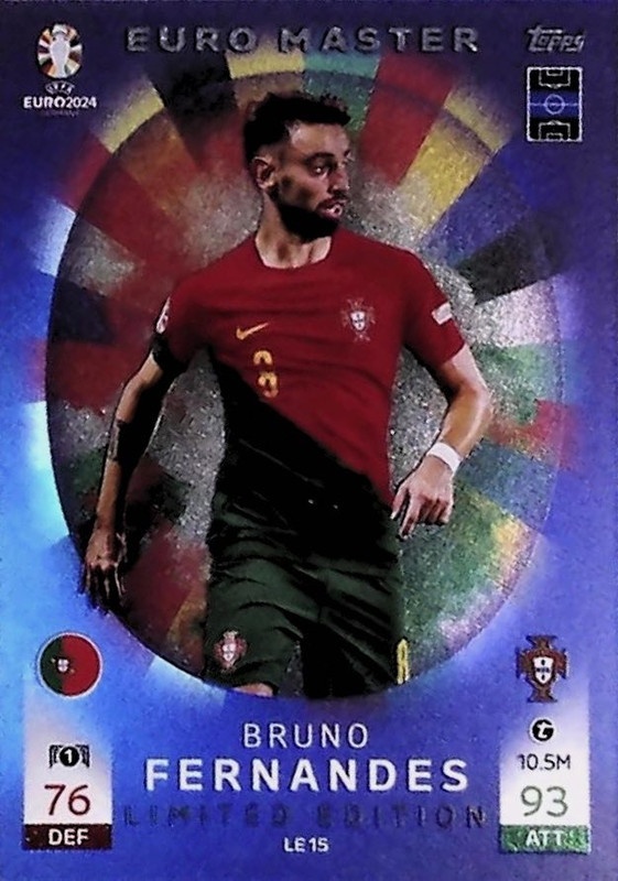 Offer Soccer Cards Bruno Fernandes Limited Edition Euro 2024 Topps