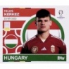 Sticker of Milos Kerkez Hungary HUN 7 Topps Euro 2024 Stickers
