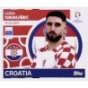 Sticker of Luka Ivanušec Croatia CRO 16 Topps Euro 2024 Stickers