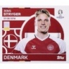 Sticker of Jens Stryger Denmark DEN 9 Topps Euro 2024 Sticker Album