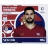 Sticker of Aleksandar Mitrović Serbia SRB 20 Topps Euro 2024