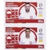 Sticker of Kędziora - Kiwior Polonia POL 6 - 7 Album Topps Euro 2024