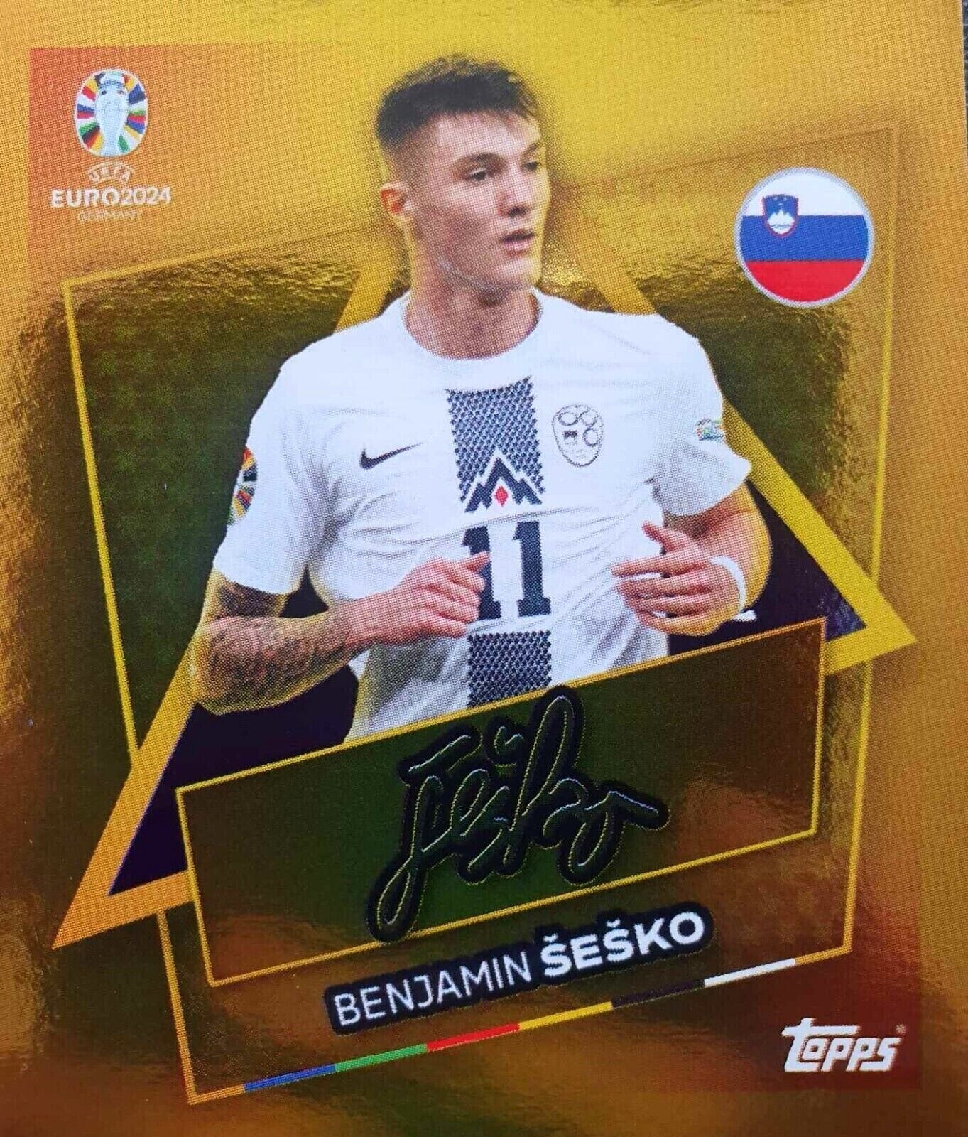Autocollant Topps Euro 2024 – OR SP Sans Signature Silva – Neuf