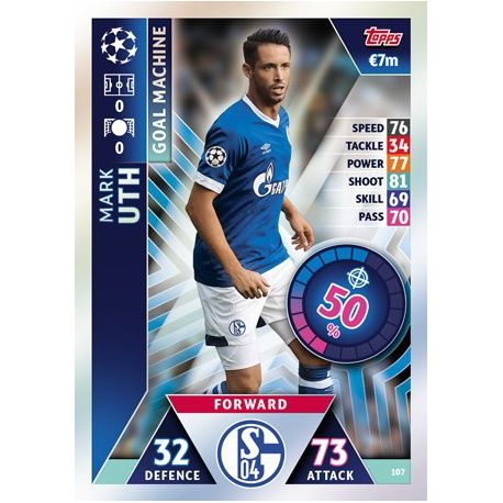 Mark Uth - Goal Machine FC Schalke 04 107 Match Attax Champions 2018-19