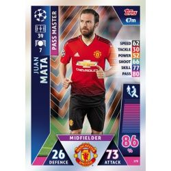 Juan Mata - Pass Master Manchester United 175 Match Attax Champions 2018-19