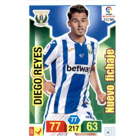 Diego Reyes Nuevo fichaje 212 Bis Adrenalyn XL La Liga Santander 2018-19