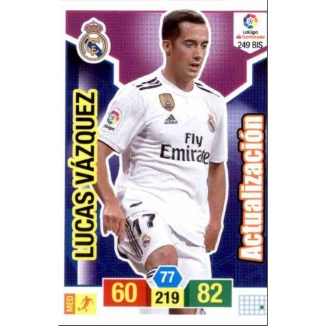 Lucas Vázquez Actualización Platinum 249 Bis Adrenalyn XL La Liga Santander 2018-19