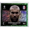 Sticker of Zinédine Zidane Captain-Legend France Green Super Rare Topps Euro 2024 Stickers