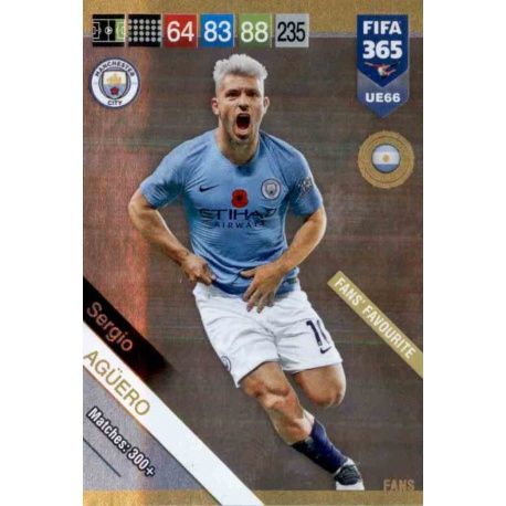 Sergio Agüero Fans Favourite UE66 FIFA 365 Adrenalyn XL