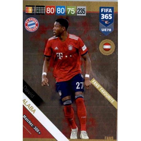 David Alaba Fans Favourite UE78 FIFA 365 Adrenalyn XL