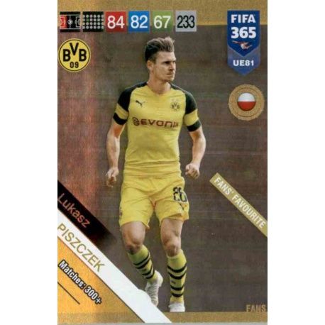 Lukasz Piszczek Fans Favourite UE81 FIFA 365 Adrenalyn XL