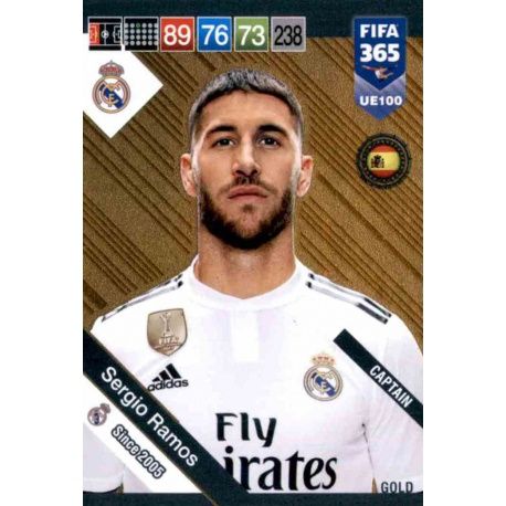 Sergio Ramos Gold Captains UE100 FIFA 365 Adrenalyn XL