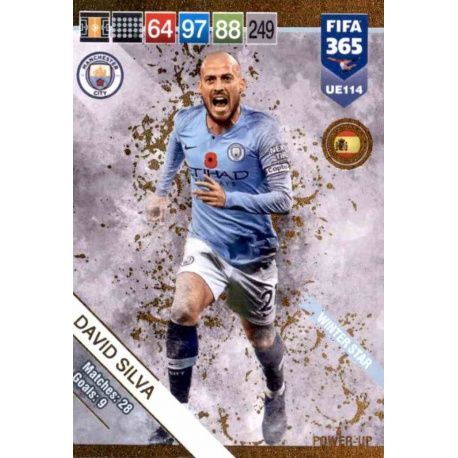 David Silva Power Up Winter Stars UE114 FIFA 365 Adrenalyn XL