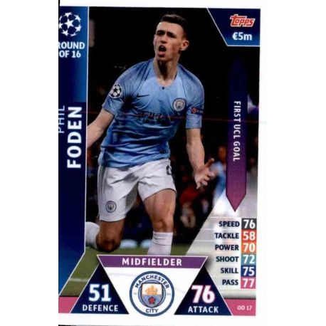 Phil Foden Manchester City OD17 Match Attax On Demand