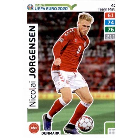 Nicolai Jørgensen Denmark 43 Adrenalyn XL Road To Uefa Euro 2020