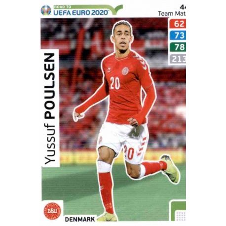 Yussuf Poulsen Denmark 44 Adrenalyn XL Road To Uefa Euro 2020