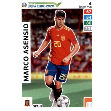 Marco Asensio Spain 61 Adrenalyn XL Road To Uefa Euro 2020