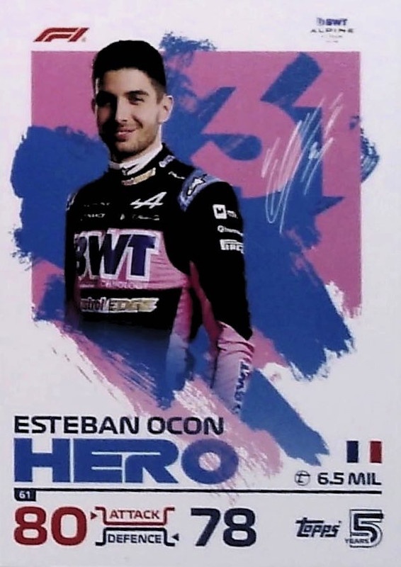 Offer Cards Esteban Ocon F1 Team Alpine Topps Turbo Attax 2024