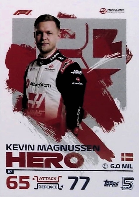 Offer Cards Kevin Magnussen F1 Team Haas F1 Turbo Attax 2024