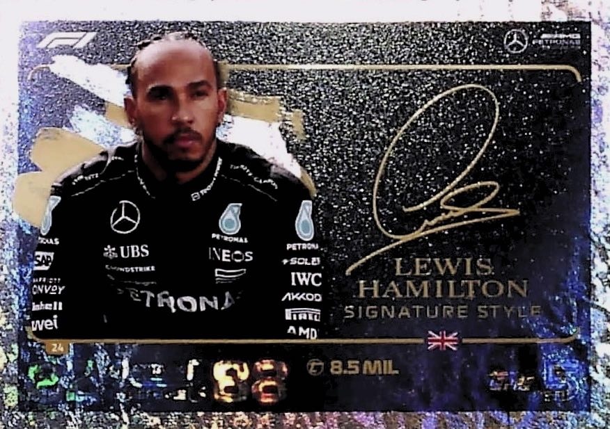 F1 2025 2021 Turbo Attax F1 #247 Lewis Hamilton Gold Mirror Foil Card -  Near Mint