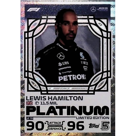 Buy Cards Lewis Hamilton Limited Edition - Platinum F1 Turbo