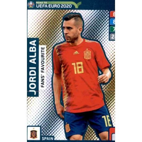 Jordi Alba Fans Favourite 244 Adrenalyn XL Road To Uefa Euro 2020