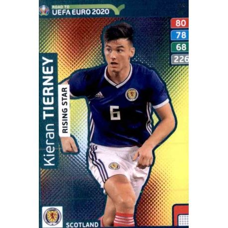Kieran Tierney Rising Star 293 Adrenalyn XL Road To Uefa Euro 2020