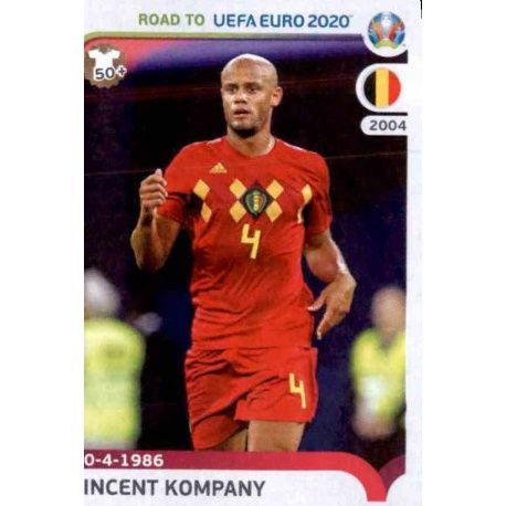 Vincent Kompany Belgium 21 Panini Road to UEFA EURO 2020 Sticker Collection