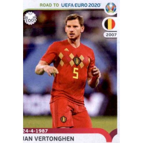 Jan Vertonghen Belgium 22 Panini Road to UEFA EURO 2020 Sticker Collection