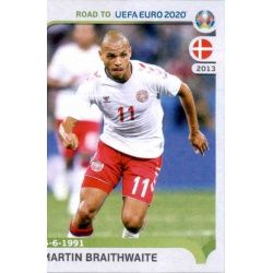 Martin Braithwaite Denmark 79 Panini Road to UEFA EURO 2020 Sticker Collection