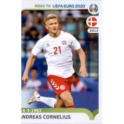 Andreas Cornelius Denmark 80 Panini Road to UEFA EURO 2020 Sticker Collection