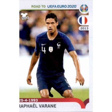 Raphaël Varane France 101 Panini Road to UEFA EURO 2020 Sticker Collection