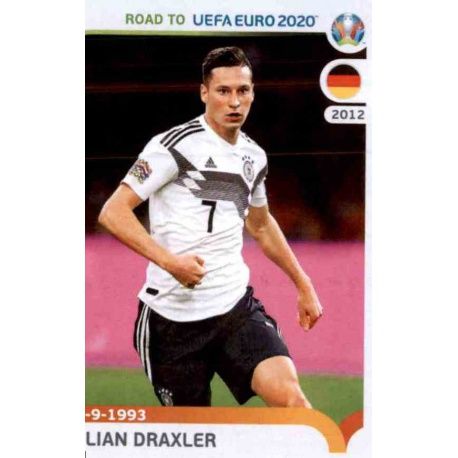 Julian Draxler Germany 126 Panini Road to UEFA EURO 2020 Sticker Collection