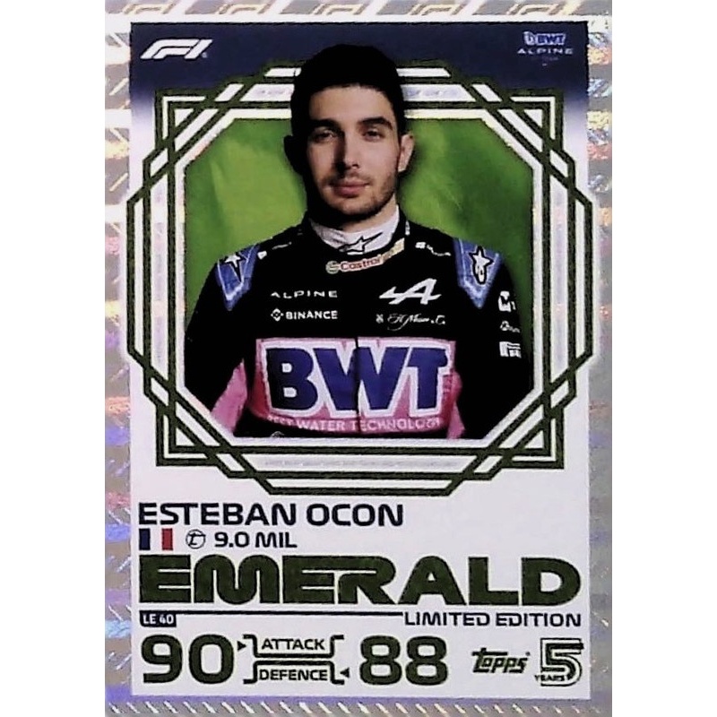 2022 Topps Chrome F1 Esteban Ocon 2 Card Lot Gold