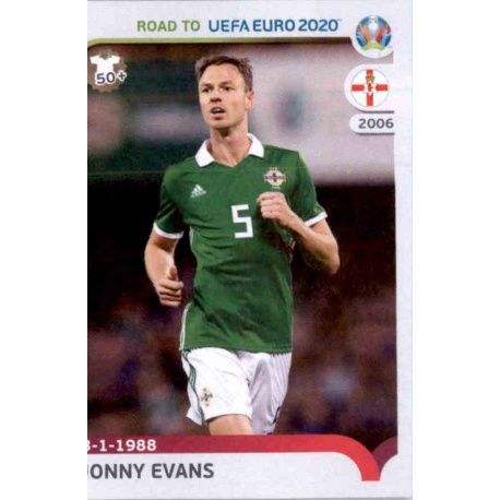 Jonny Evans Northern Ireland 196 Panini Road to UEFA EURO 2020 Sticker Collection