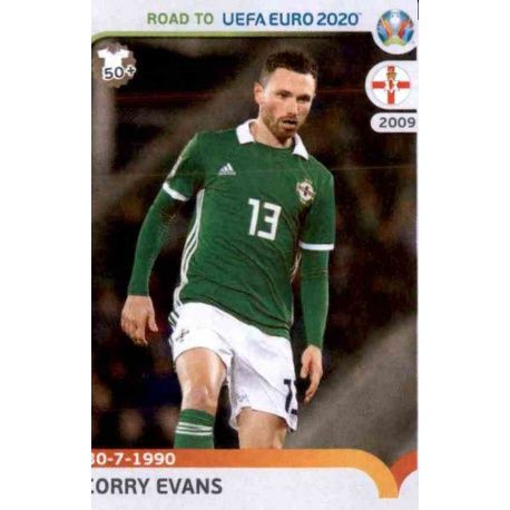 Corry Evans Northern Ireland 201 Panini Road to UEFA EURO 2020 Sticker Collection