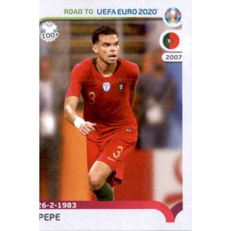Pepe Portugal 229 Panini Road to UEFA EURO 2020 Sticker Collection